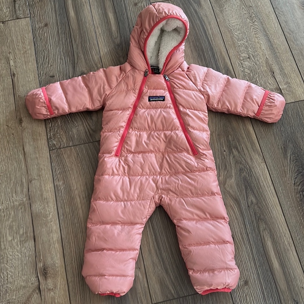 Patagonia Baby Infant Snowsuit Bunting Pink New